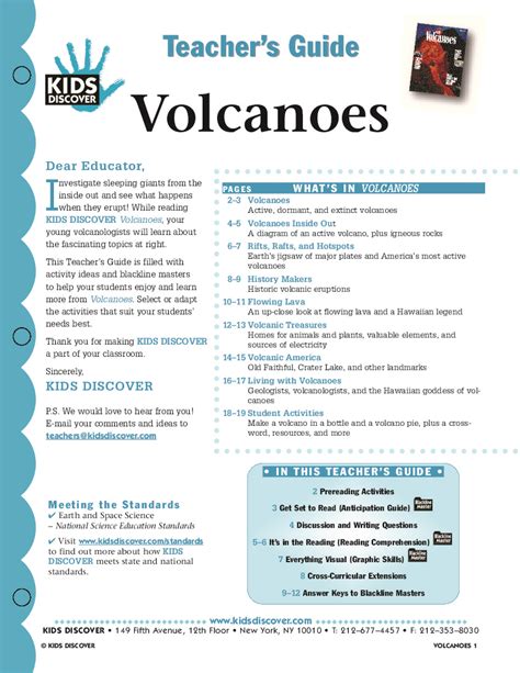 volcano eruption experiment lesson plan